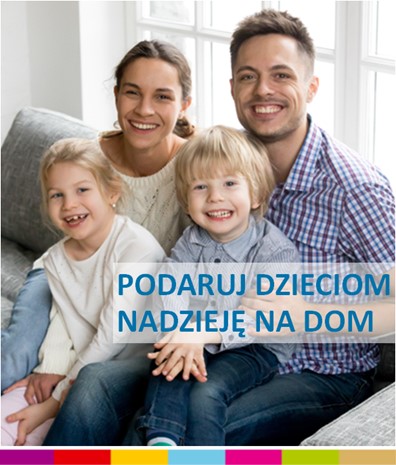 plakat przedstawiający rodzinę zastępczą 