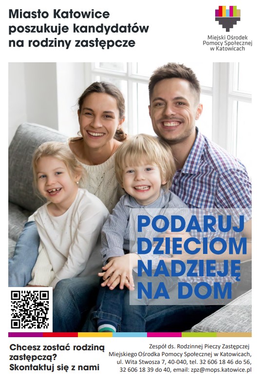 Plakat promujący rodzicielstwo zastępcze